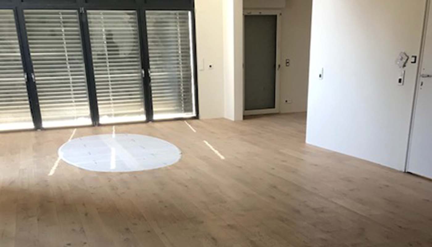 Réalisation parquet avec cave à vins Après